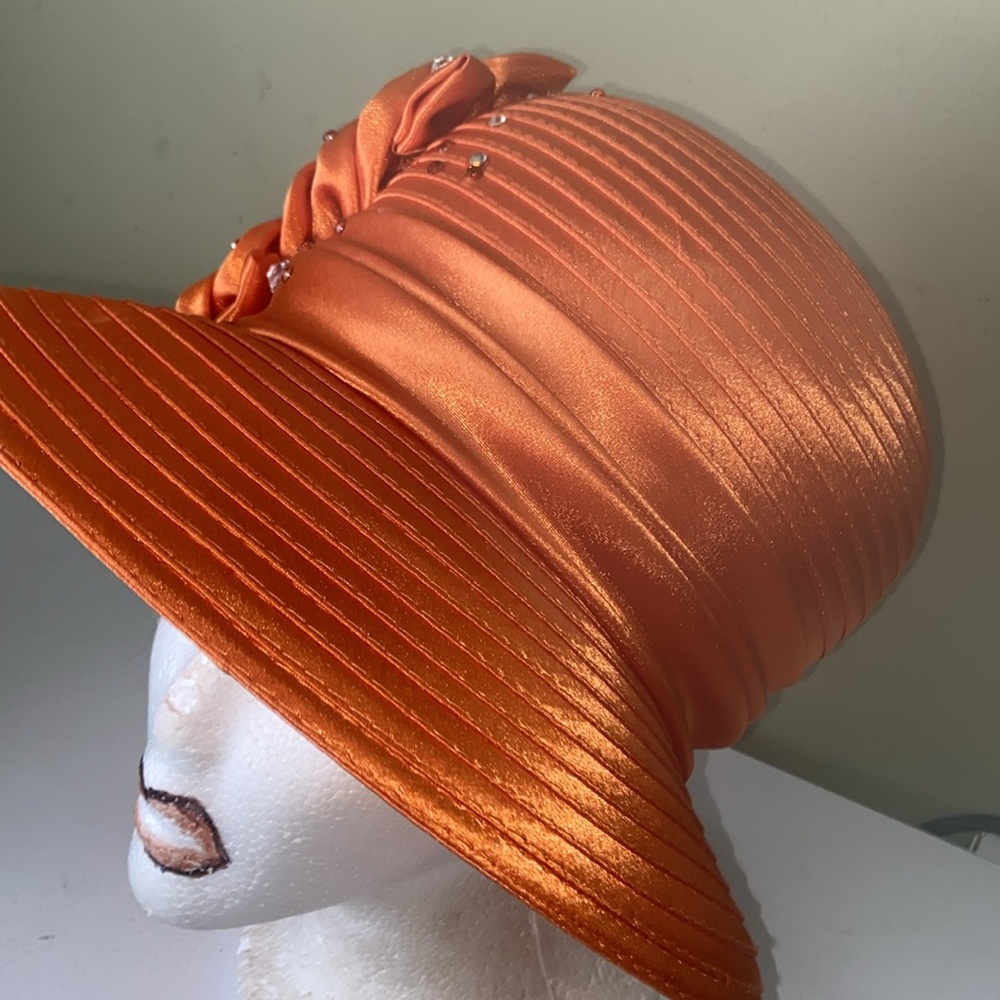 Pretty Orange Church / Dress Hat - Picture 4 of 10